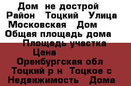 Дом (не дострой) › Район ­ Тоцкий › Улица ­ Московская › Дом ­ 15 › Общая площадь дома ­ 155 › Площадь участка ­ 15 › Цена ­ 2 700 000 - Оренбургская обл., Тоцкий р-н, Тоцкое с. Недвижимость » Дома, коттеджи, дачи продажа   